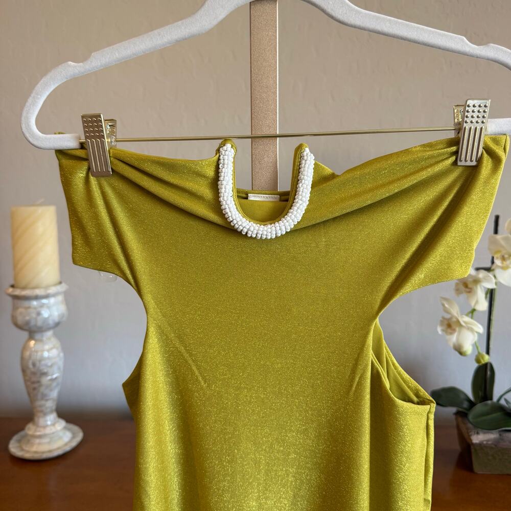 Baobab Petra Maxi Dress Lemon Zest M NWT $300 - Picture 8 of 12